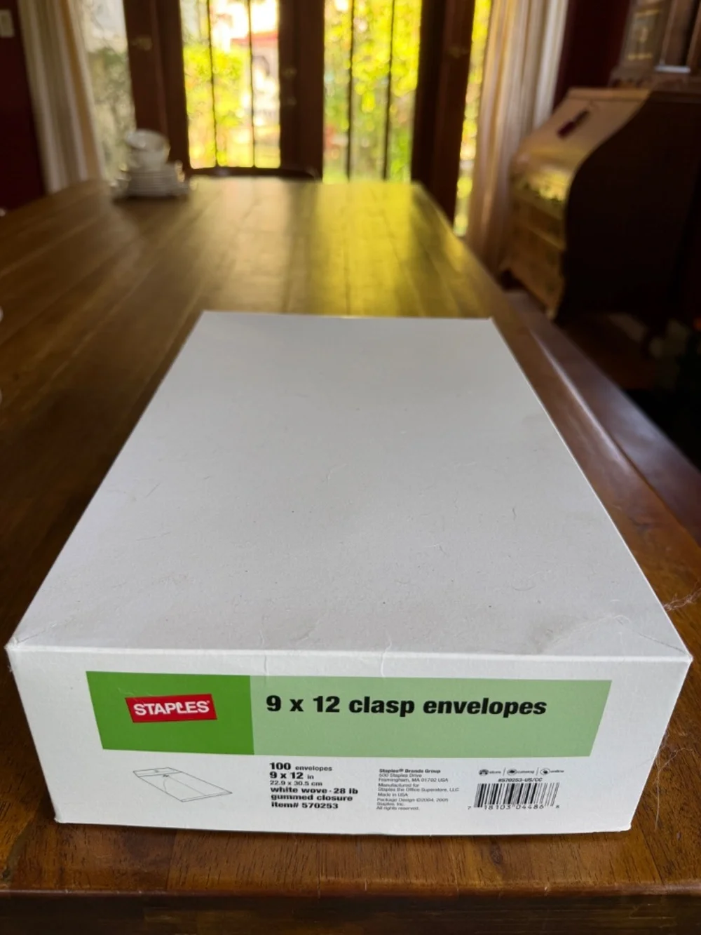 9 x 12 Wove Clasp White Envelopes with Gummed Closure (Staples)